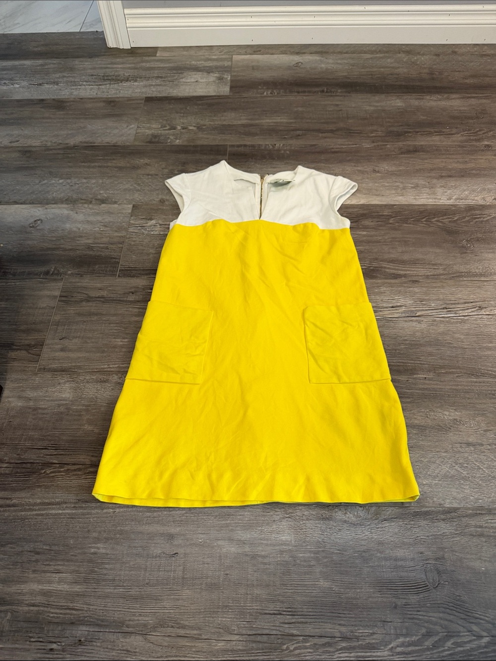 kate spade Yellow and White Pocket Shift Dress
